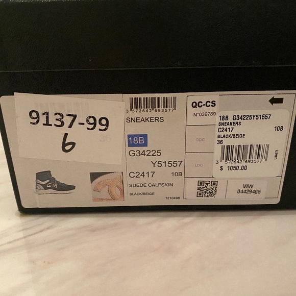 CHANEL CC HIGH TOP SNEAKER - Picture 5 of 5